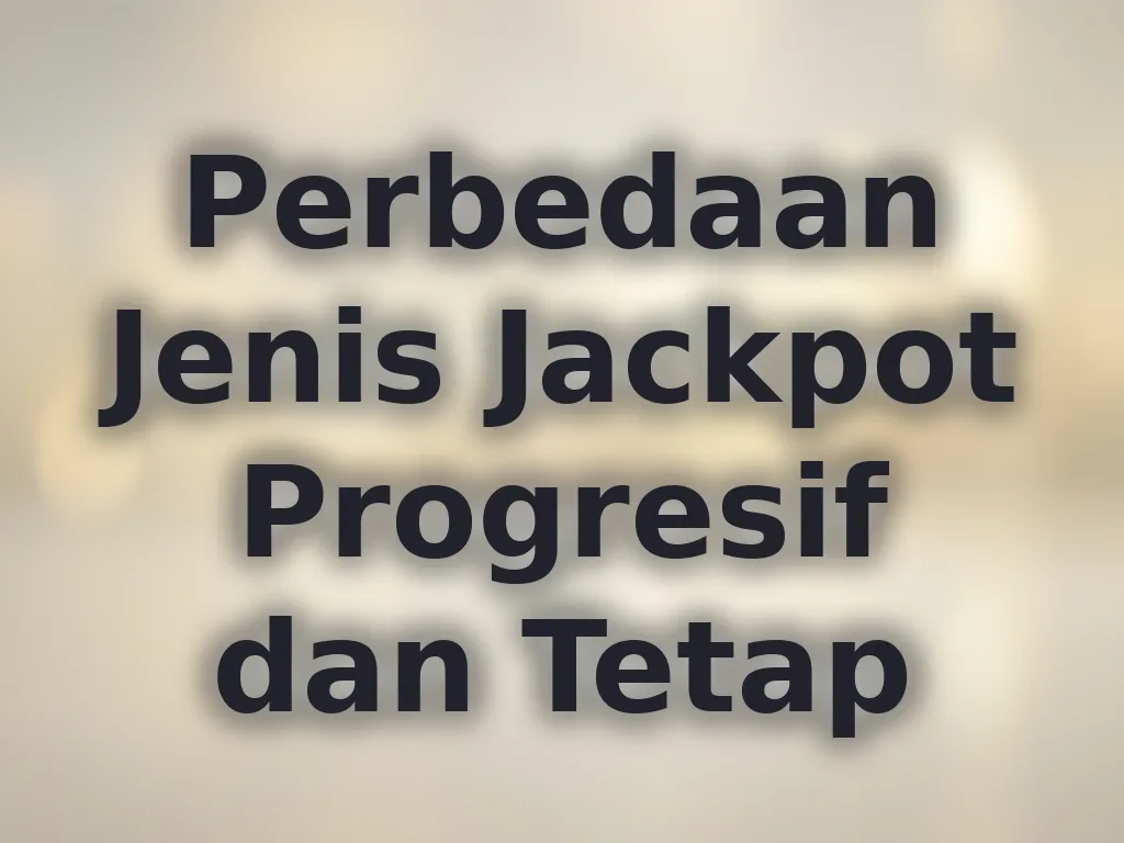 Perbedaan Jenis Jackpot Progresif dan Tetap